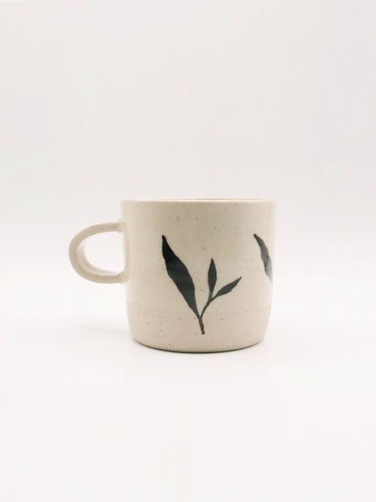 Mug feuilles en grès