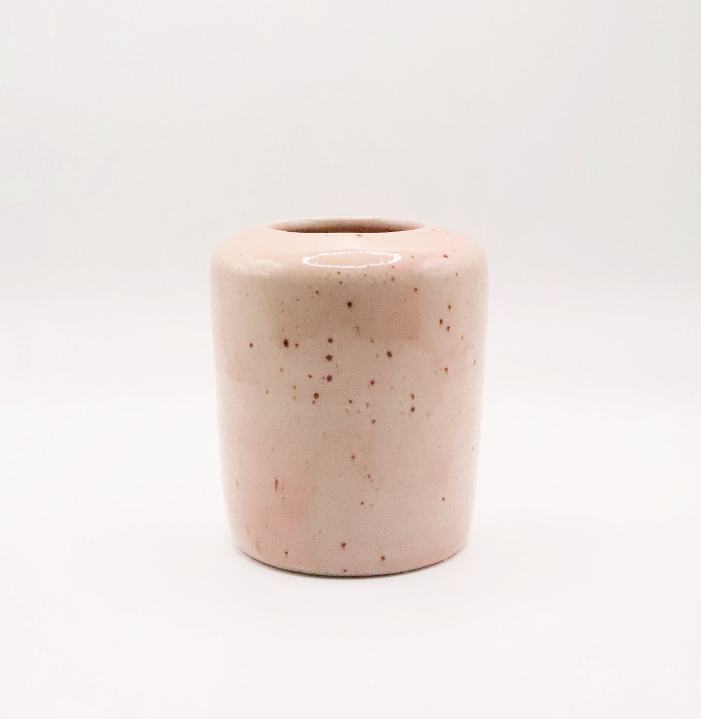 Vase rose pyrité
