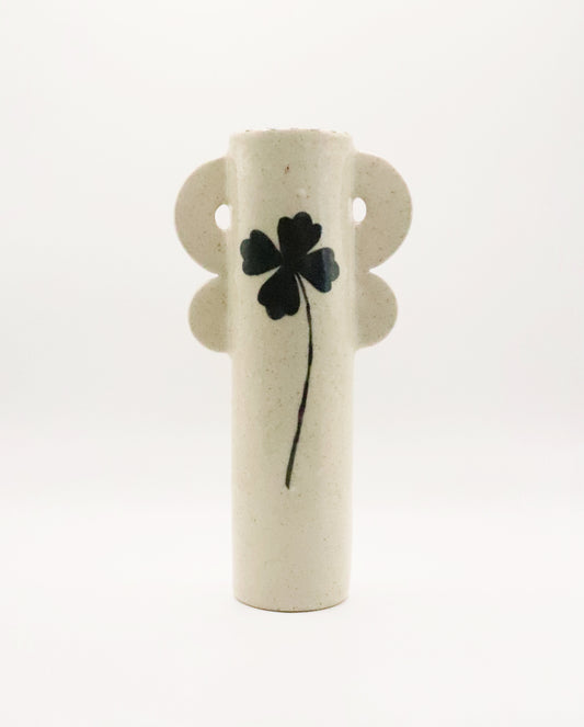 Vase tube trèfle