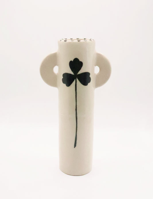 Vase tube trèfle